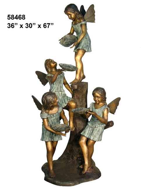Four Fairies Bronze Fountain